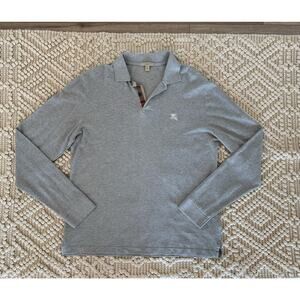 Burberry Oxford Pique Long Sleeve Polo XL